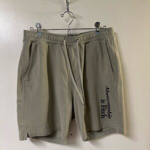 Men Abercrombie& Fitch Gym Athleisure Shorts Size Medium Drawstring Logo